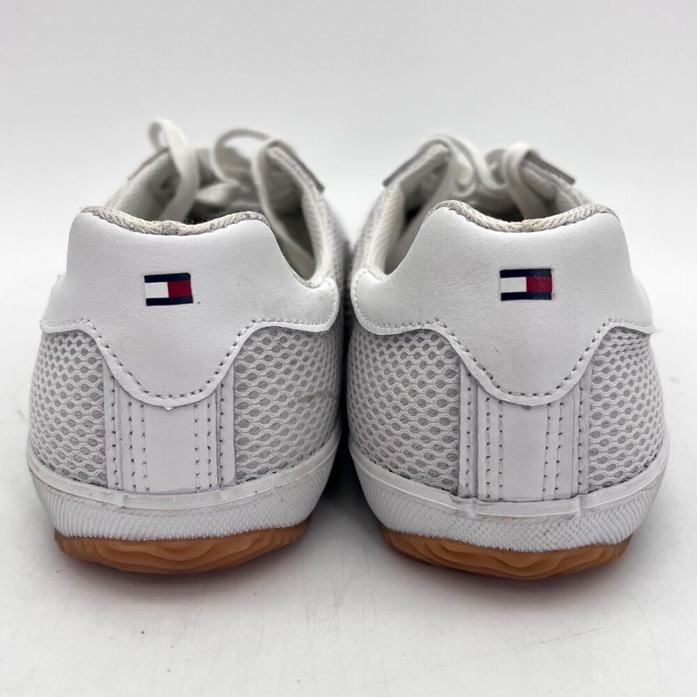 Tommy Hilfiger White Mesh & Leather Lace-Up Sneakers Womens Shoes Size 8M - Picture 6 of 14